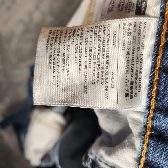 Levi's 505 Jeans Men's 34X30 Straight Leg Distressed Blue - Picture 9 of 16